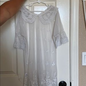 Lace see through shirt